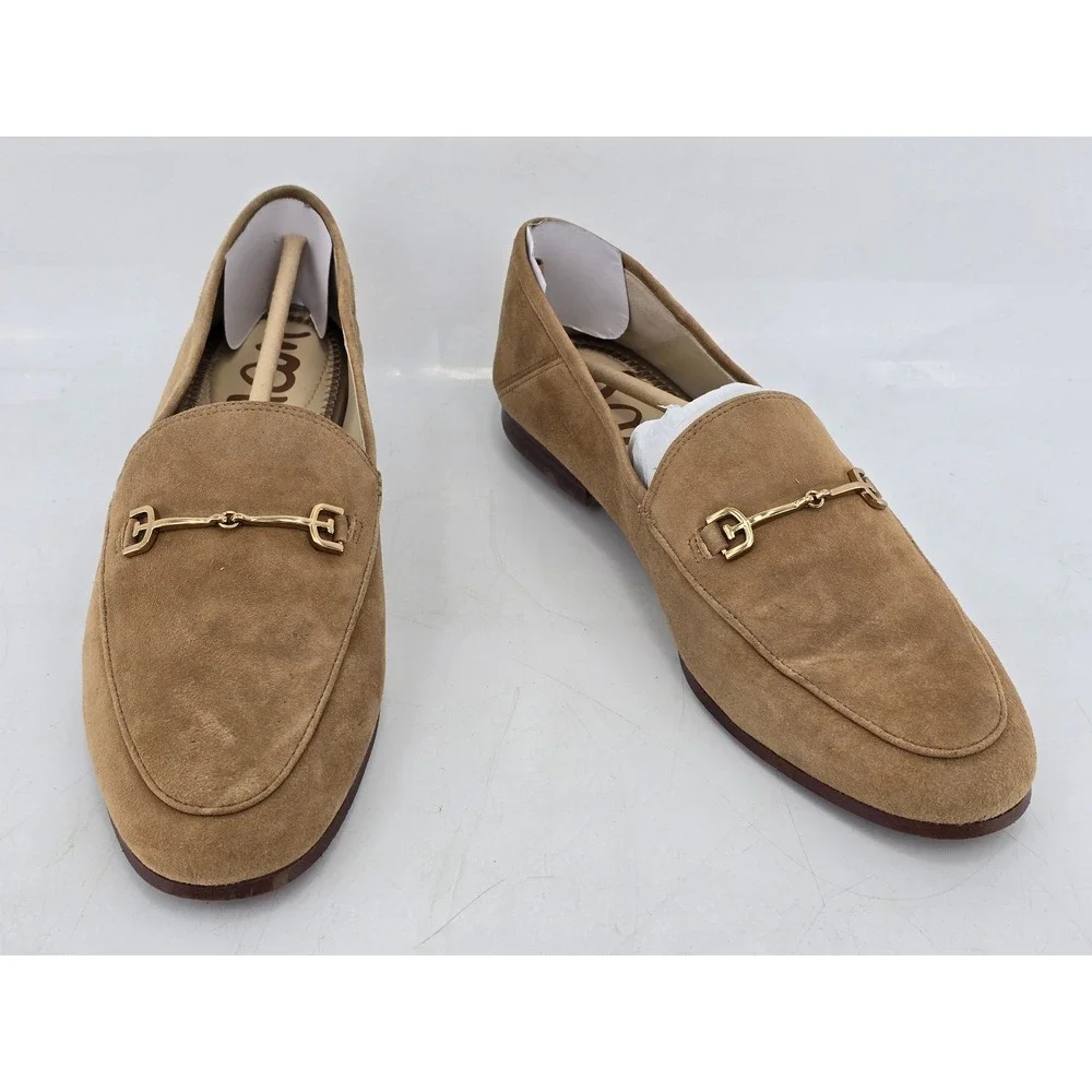 Sam Edelman Loraine Loafers Womens 8.5M Tan Suede Bit Detail -Good